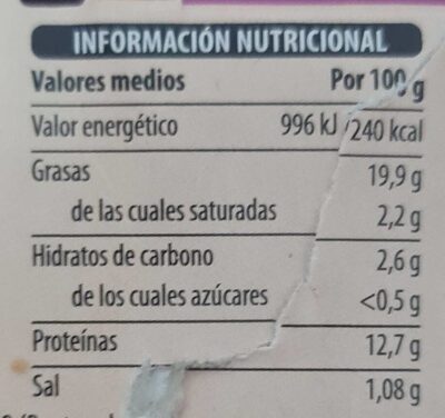 Paté de atún Hacendado ingredientes