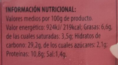 Pizza reina crema queso Hacendado ingredientes