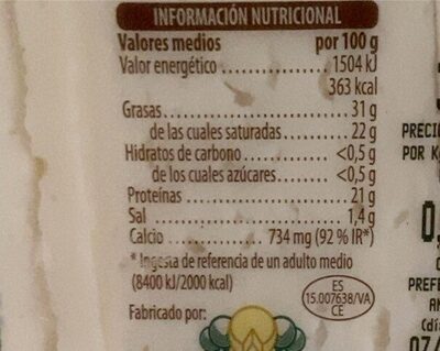 Queso tierno cuñitas Hacendado ingredientes