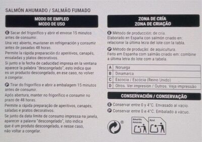 Salmon ahumado Hacendado ingredientes