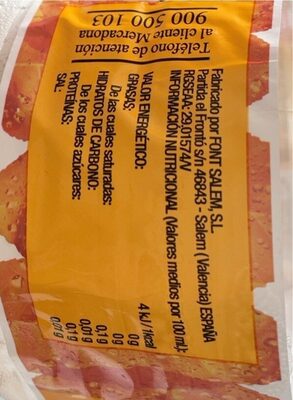 Te melocoton cero Hacendado ingredientes