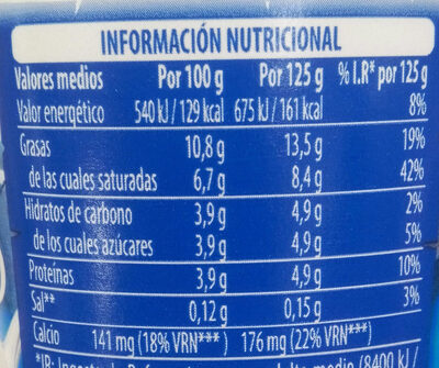 Yogur al estilo griego natural Hacendado ingredientes