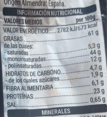 Almendra marcona frita Hacendado ingredientes