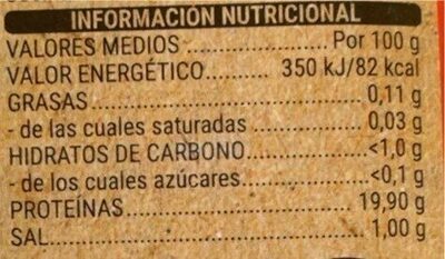 Atun congelado Hacendado ingredientes