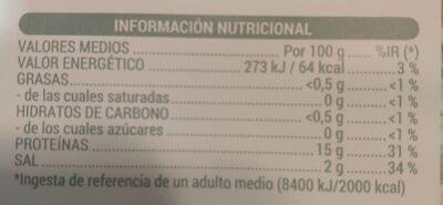 Bacalao miss desaladas Hacendado ingredientes