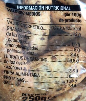 Cereales y semillas Hacendado ingredientes