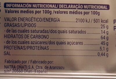 Choco galleta Hacendado ingredientes