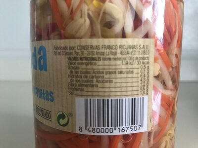 Ensalada china con mazorquitas Hacendado ingredientes