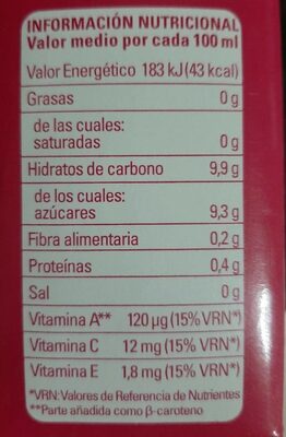 Fruta + leche tropical Hacendado ingredientes