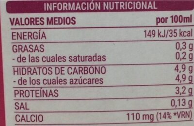 Leche desnatada 0% Hacendado ingredientes