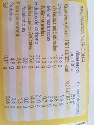 Mini sándwich de nata Hacendado ingredientes