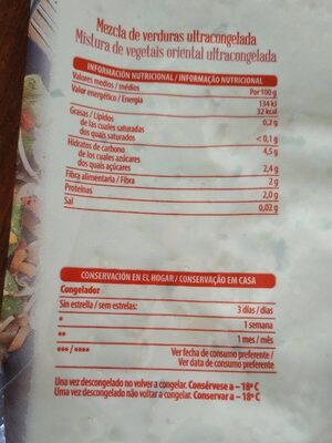 Mix oriental Hacendado ingredientes