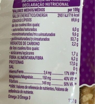 Nuez troceada Hacendado ingredientes