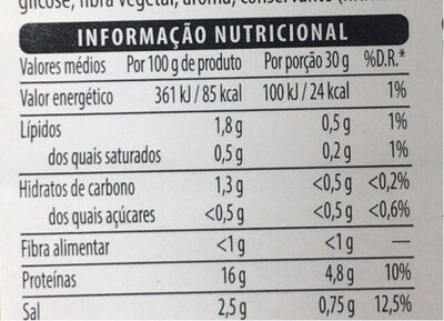 Peito de peru Hacendado ingredientes