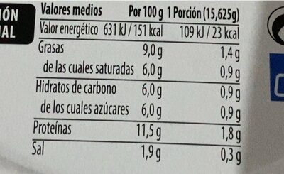 Quesitos light Hacendado ingredientes