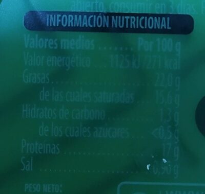 Queso fresco cabra y vaca Hacendado ingredientes
