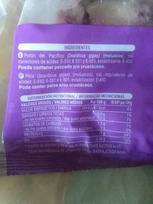 Rodaja de potón Hacendado ingredientes