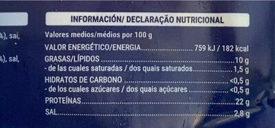 Salmon ahumado Hacendado ingredientes