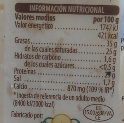 Semicurado cuñitas Hacendado ingredientes