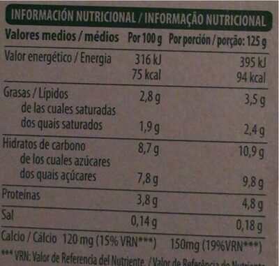 Yogur bífidus pera, dátil y canela Hacendado ingredientes