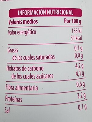 Yogur desnatado para beber con fresa Hacendado ingredientes