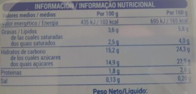 Yogur líquido aromatizado de lima-limón Hacendado ingredientes