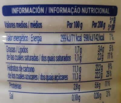 Yogur natural semidesnatado con azúcar de caña Hacendado ingredientes
