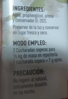 Aroma agua de azahar Hacendado ingredientes