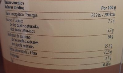 Arroz con leche helado Hacendado ingredientes
