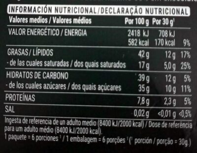 Chocolate 55% cacao con avellanas enteras Hacendado ingredientes