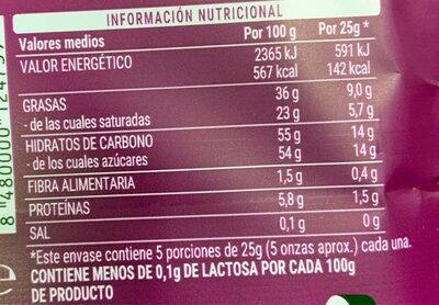 Chocolate bajo en lactosa Hacendado ingredientes