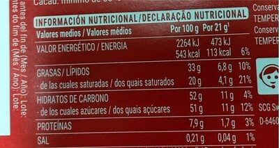 Chocolate classic Hacendado ingredientes