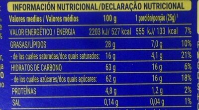 Chocolate con leche Hacendado ingredientes