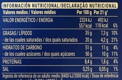 Chocolate cremoso Hacendado ingredientes