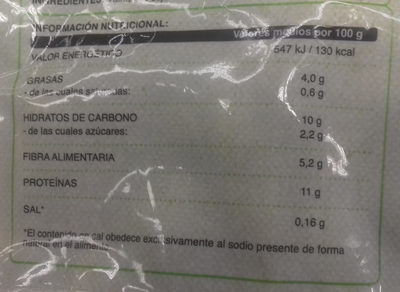 Edamame Hacendado ingredientes