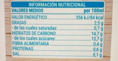 Horchata de chufa Hacendado ingredientes