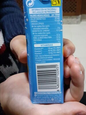 Mediterráneo fruta + leche Hacendado ingredientes