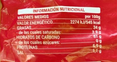 Patatas paja Hacendado ingredientes