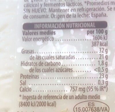 Quedo tierno bajo en sal Hacendado ingredientes