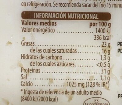 Queso semicurado light Hacendado ingredientes