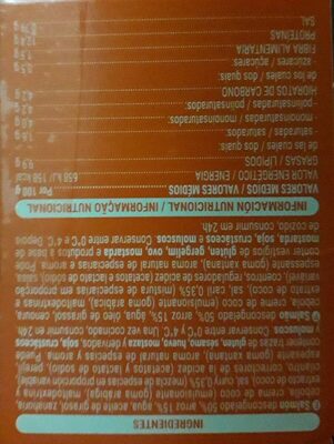 Salmón al curry con arroz Hacendado ingredientes