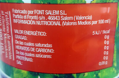 Té sabor mango cero Hacendado ingredientes