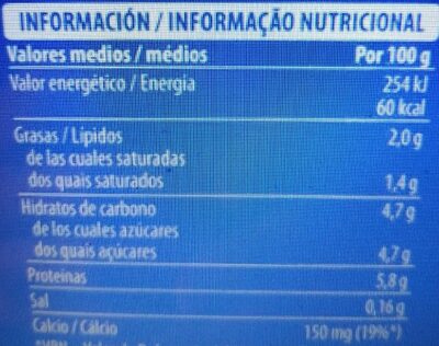 Yogur griego ligero natural 2% m.g. Hacendado ingredientes
