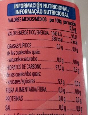 Edulcorante de sucralosa Hacendado ingredientes