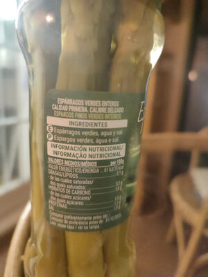 Espárragos verdes Hacendado ingredientes