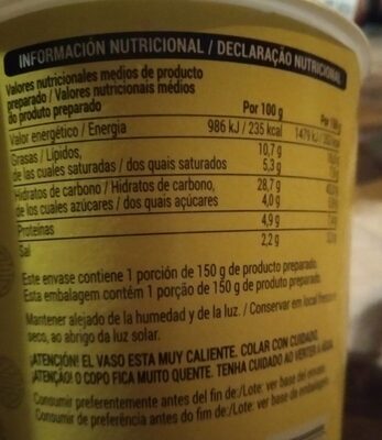 Fideos orientales sabor pollo Hacendado ingredientes