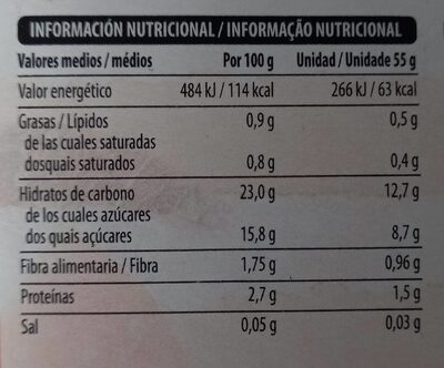 Polos frutas Hacendado ingredientes