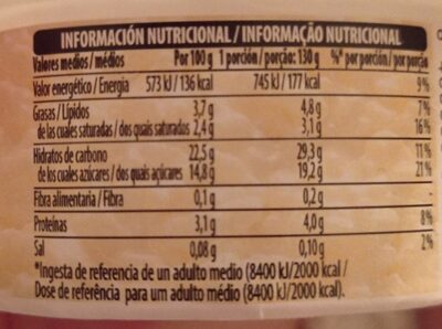 Arroz con leche Hacendado ingredientes