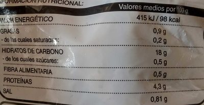 Arroz negro Hacendado ingredientes