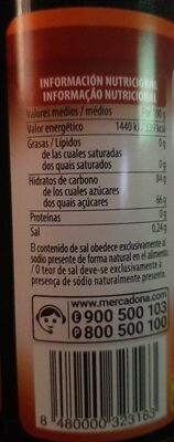 Caramelo líquido Hacendado ingredientes